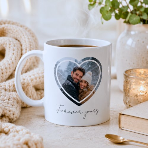 Heart Frame Custom Photo Coffee Mug