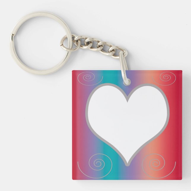 Heart frame keychain (Front)