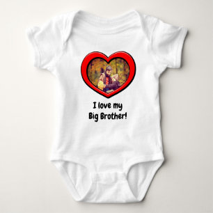 Heart Frame Love Custom Color Photo Baby Baby Bodysuit