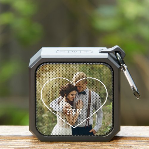 Heart Frame Monogram Personalized  Bluetooth Speaker