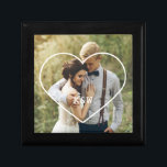 Heart Frame Monogrammed Photo Gift Box<br><div class="desc">Elegant and simple personalized photo design perfect for mother's day,  as a wedding or anniversary gift,  graduation gift,  etc.</div>