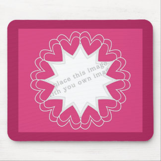 Heart Frame Template Mouse Pad