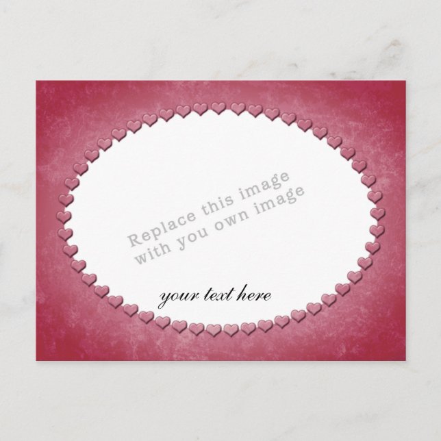 Heart Frame Template Postcard (Front)