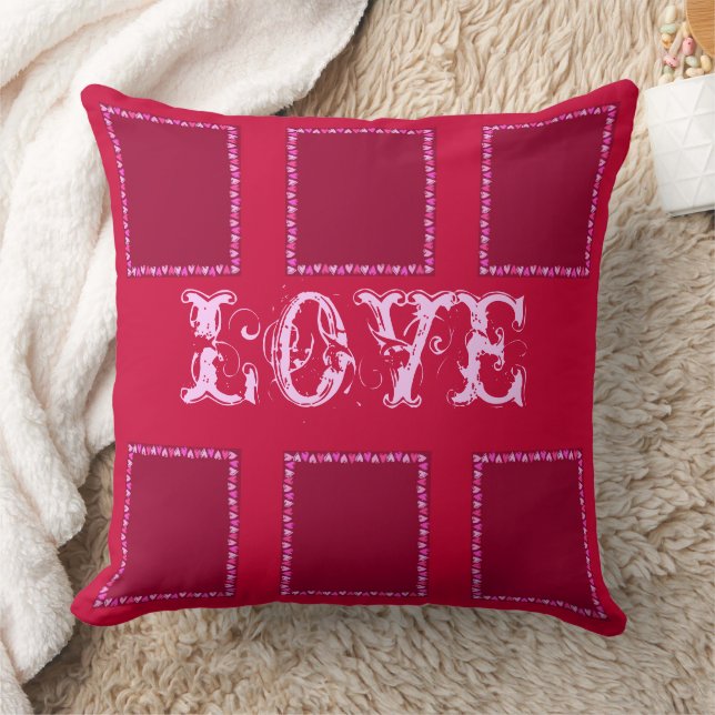 Heart Frame Throw Pillow (Blanket)