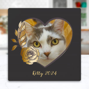 Heart Framed Photo Text Easel Back Plaque