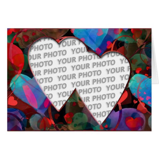 Heart Frames 4 + your photo Cards (Front Horizontal)