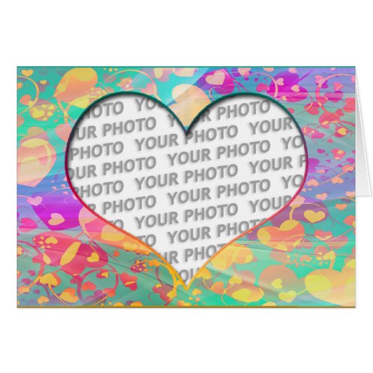 Heart Frames 6 + your photo Cards (Front Horizontal)