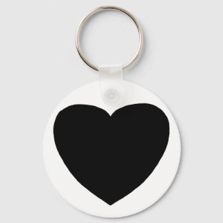 Heart Freeform 4 Black The MUSEUM Zazzle Gifts Keychain