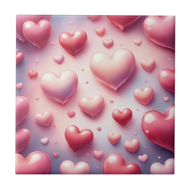 Heart Frenzy Ceramic Tile (Front)
