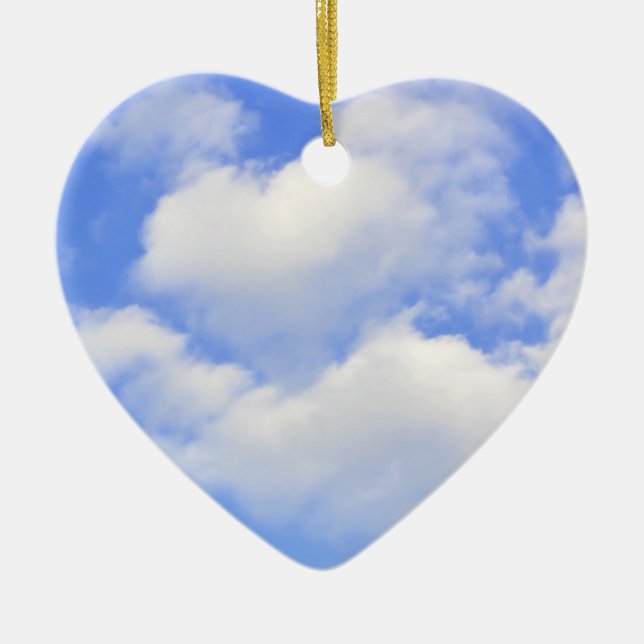 Heart from clouds Ornament (Front)