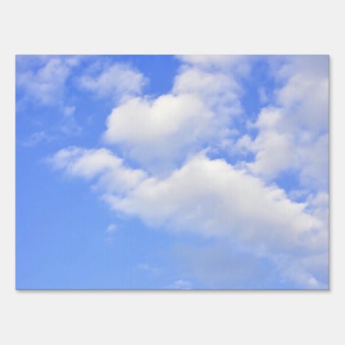 Heart from clouds Yard Sign