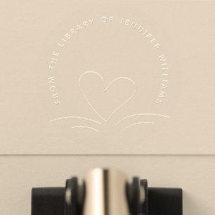 Heart From The Library Of Modern Custom Book Embosser