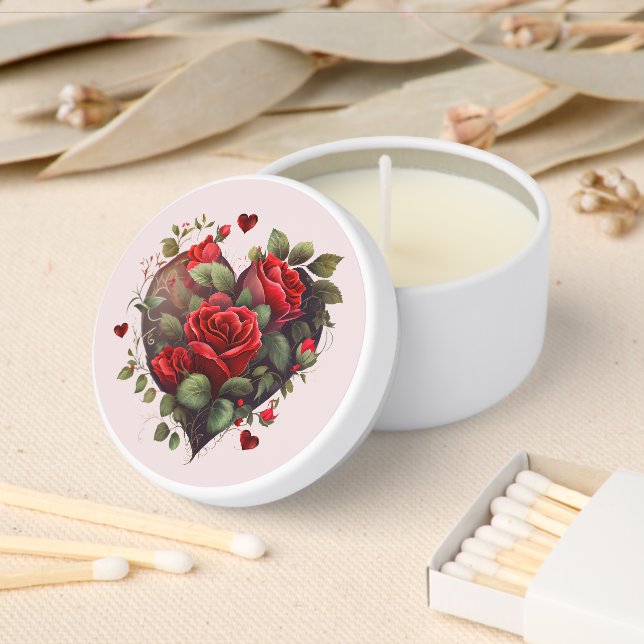 Heart Full Of Flowers Mini Candle Favors (Insitu)