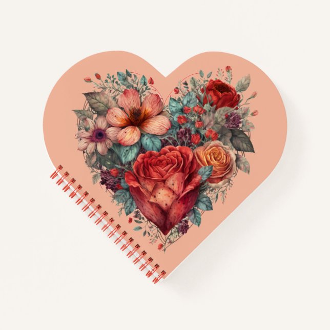 Heart Full of Flowers Notebook (Front)