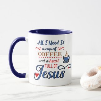 Heart Full Of Jesus Christian Coffee Mugs
