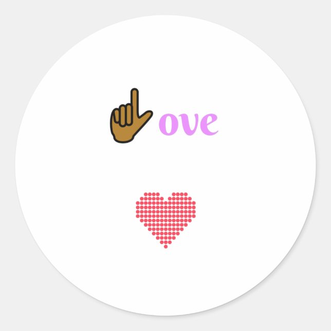 Heart Full of Love Classic Round Sticker (Front)