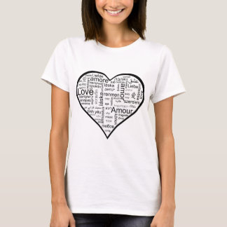 Heart full of Love in Different Languages T-Shirt