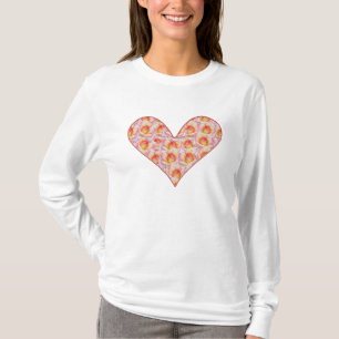 Heart Full of Pink Roses Graphic T-Shirt