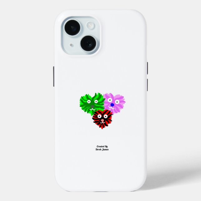 Heart Fuzzies Apple iPhone 15 Case (Back)