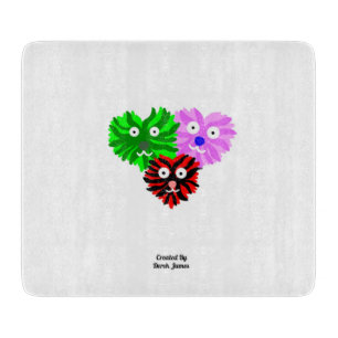 Heart Fuzzies Glass Cutting Board