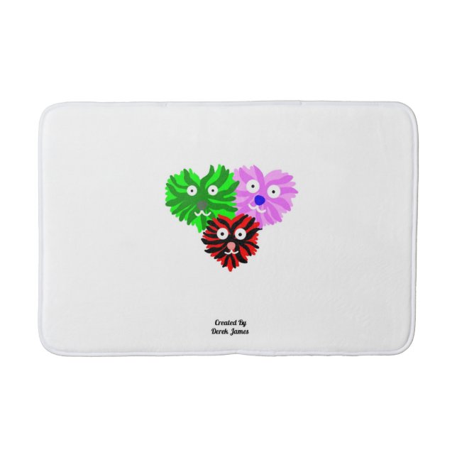 Heart Fuzzies Medium Bath Mat (Front)