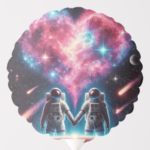 Heart Galaxy Astronaut Balloon