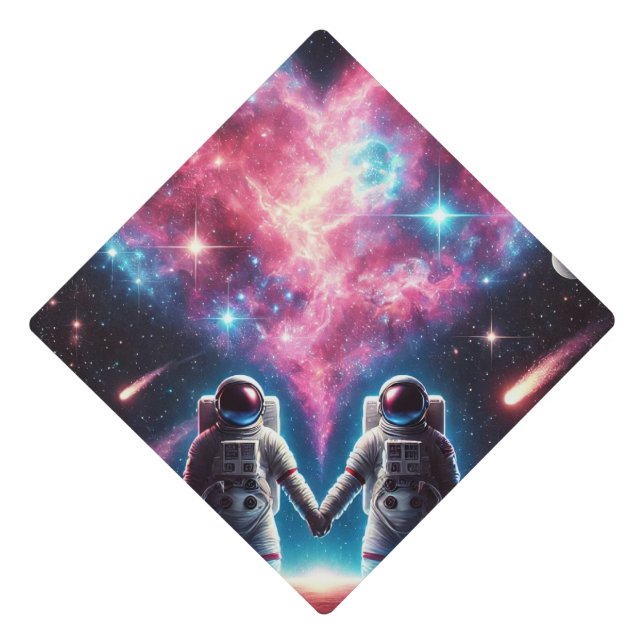 Heart Galaxy Graduation Tassel Topper (Front)