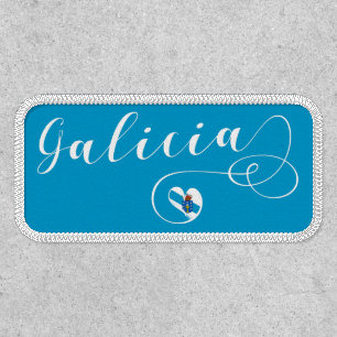 Heart Galicia Flag, Galician, Galiza Patch