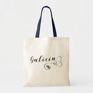 Heart Galicia Flag, Galician, Galiza Tote Bag