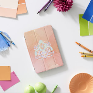 Heart Garden – Blue & Green Floral Print iPad Mini Cover