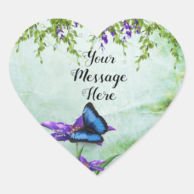 Heart Garden customizable Heart Sticker (Front)