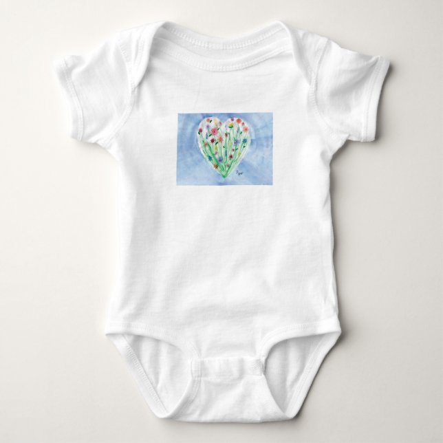 Heart Garden - KidsArt for CHOC Baby Bodysuit (Front)