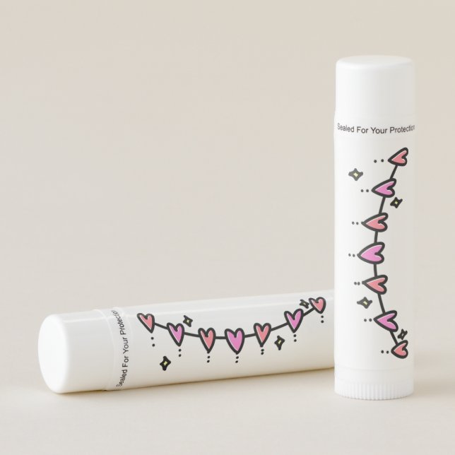 Heart garland design lip balm (Front)