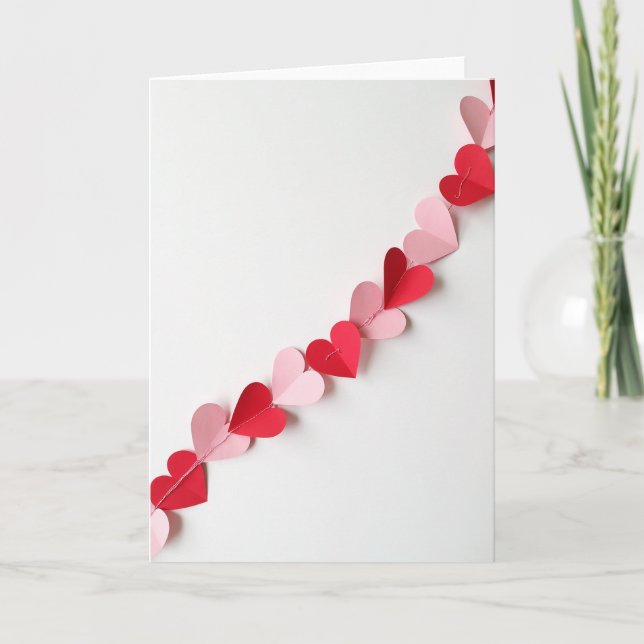 Heart Garland Paper Card (Front)