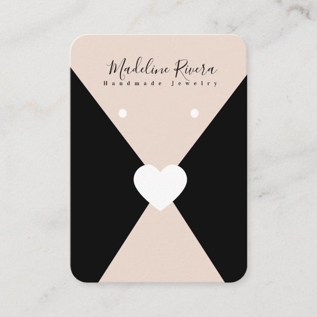 Heart Geometric Artisan Earring Display Cards (Front)