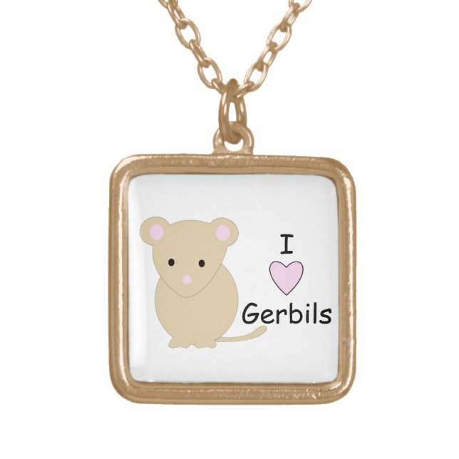 Heart Gerbils Necklace (Front)