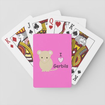 Heart Gerbils Playing Cards by foreverpets at Zazzle