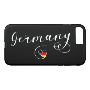 Heart Germany Cell Phone Case, German Flag iPhone 8 Plus/7 Plus Case