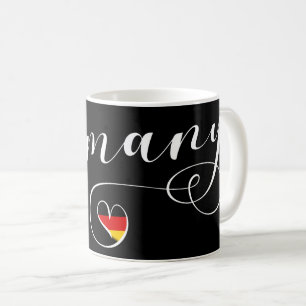 Heart Germany, German Flag Coffee Mug