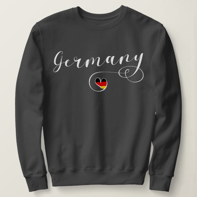 Heart Germany, German Flag Sweatshirt (Design Front)