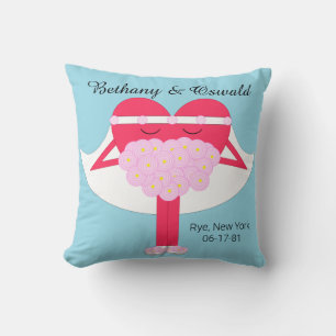 Heart Getting Married Anniversary Throw Pillow
