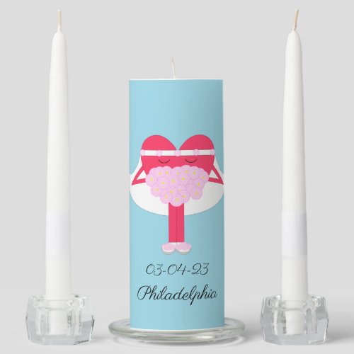 Heart Getting Married  Wedding Unity Candle Set