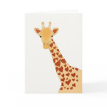 Heart Giraffe (Glossy) Greeting Card Heart Giraffe (Glossy) Greeting Card