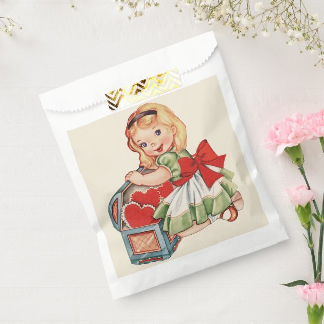 Heart Girl Child Retro Cute Children Favor Bag (Sealed)