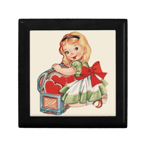 Heart Girl Child Retro Cute Children Gift Box