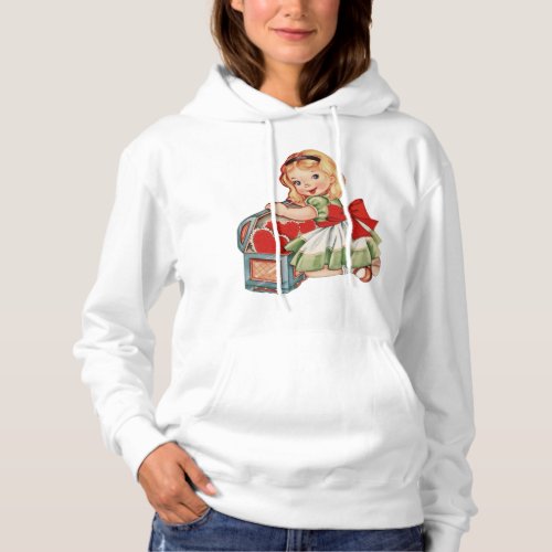 Heart Girl Child Retro Cute Children Hoodie