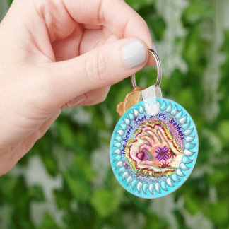 Heart Gives Gathers Christian keychain