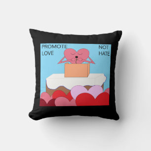 Heart Giving a Speech About Love:   Throw Pillow