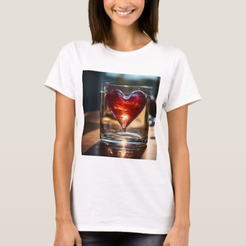 Heart Glass womens t_shirt 