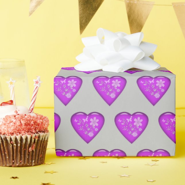 Heart Glass Wrapping Paper (Birthday Party)